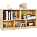 Tangkula 5 Cube Bookcase, 2 Tier Wooden Storage Open Bookshelf, Multipurpose Display Storage Cabinet for Living Room, Bedroom, H