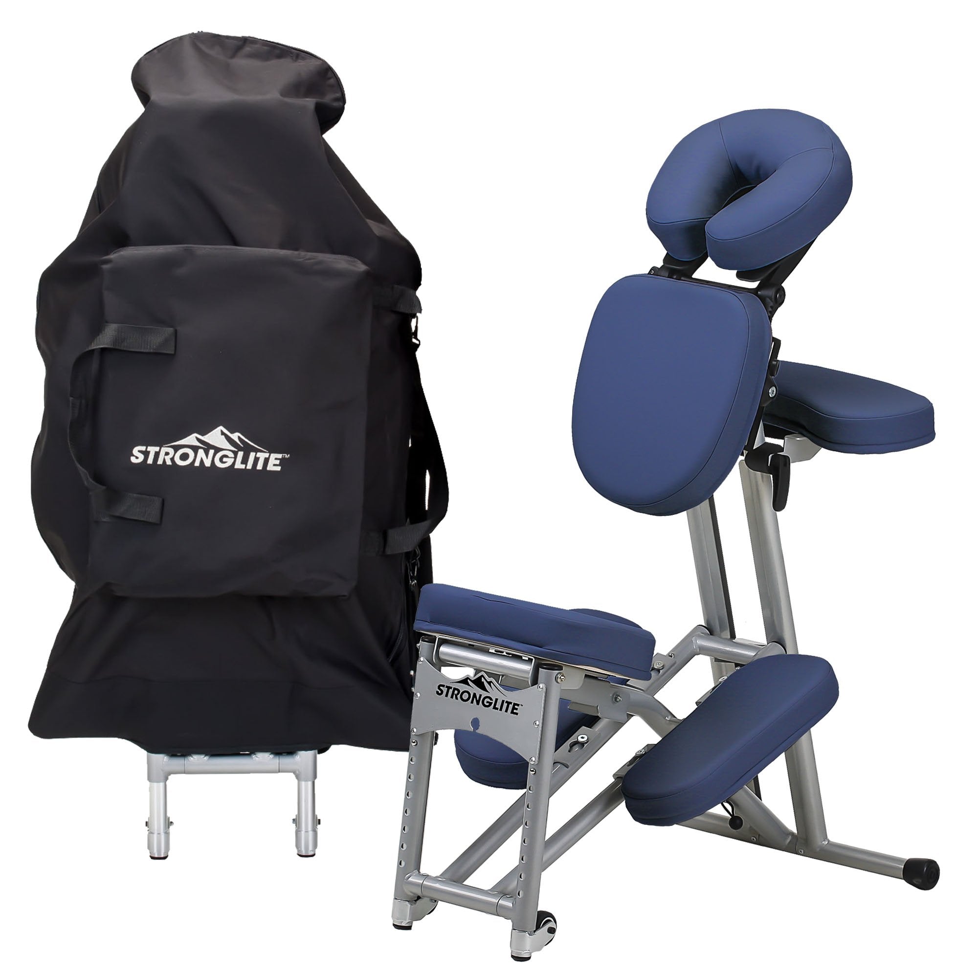 STRONGLITE Portable Massage Chair Ergo Pro II - Ultra-Strong, Lightweight, Foldable Tattoo Spa Chair with Wheels & Carry Case (6