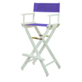 Casual Home 230-01/021-41 Director Chair, 30 - Bar Height, WhiteFrame/Purple Canvas