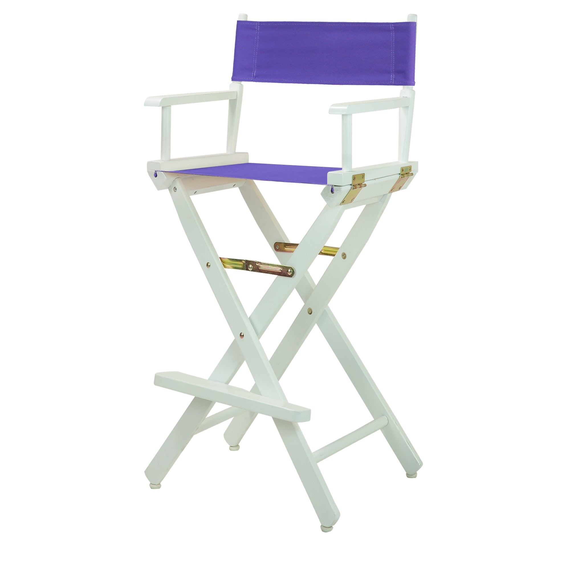 Casual Home 230-01/021-41 Director Chair, 30 - Bar Height, WhiteFrame/Purple Canvas
