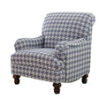 Coaster Home Furnishings - Glenn - Wood - Upholstered Accent Chair with English Arms, Houndstooth Check Pattern, Turned Legs and