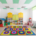 Engree Kids Rug, Classroom Carpets Playmat Rugs - 5x7 Ft Kids Carpet with Rubber Backing, Colorful Childrens Classroom Seating 