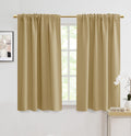 PANELSBURG Small Window Curtain Panels for Bedroom 2 Pack Rod Pocket Short Blackout Curtains for Kitchen Bathroom 48 Inch Length