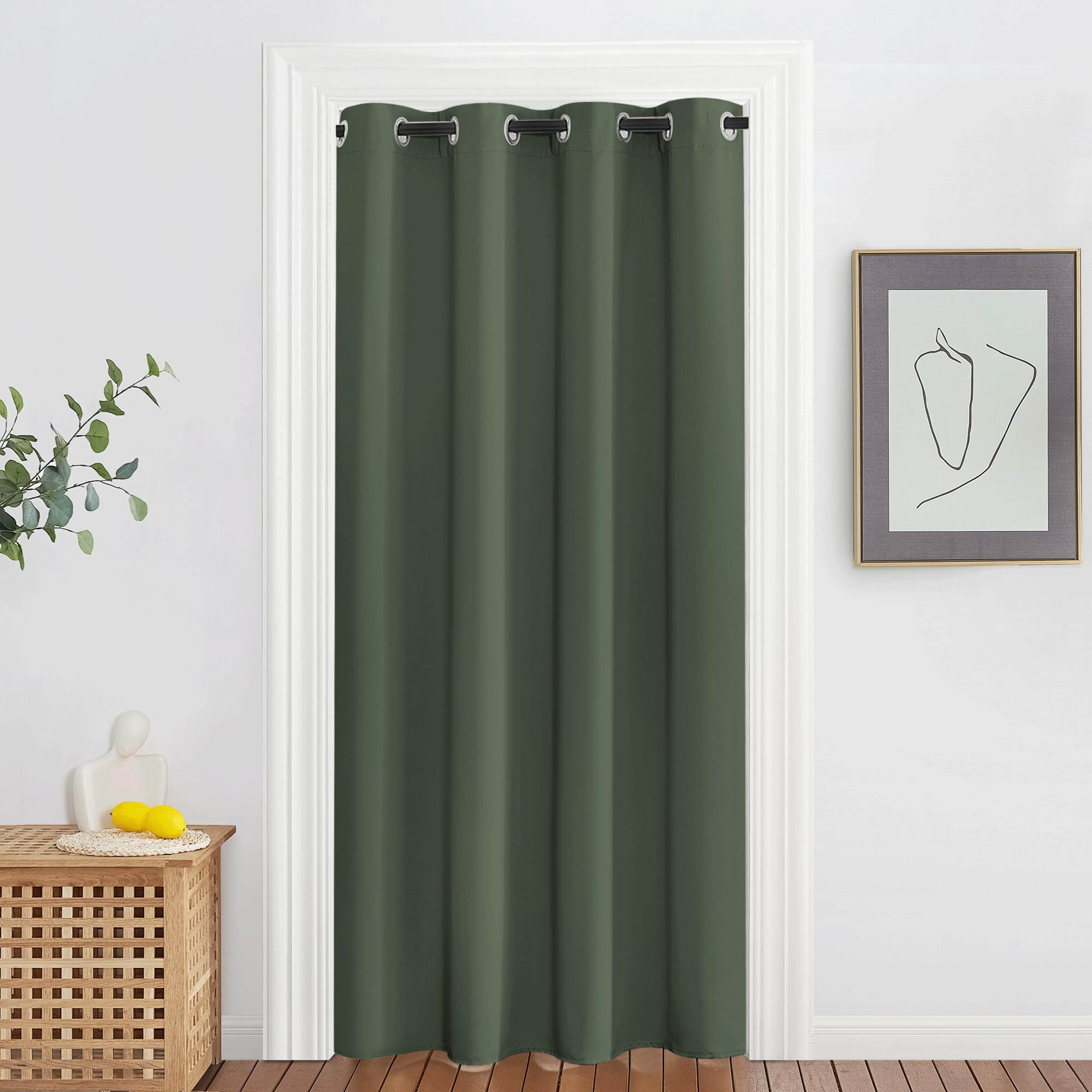 NICETOWN Blackout Curtain for Bedroom 78 inches Long - Grommet Thermal Curtain Room Darkening Window Treatment Sound & Light Blo
