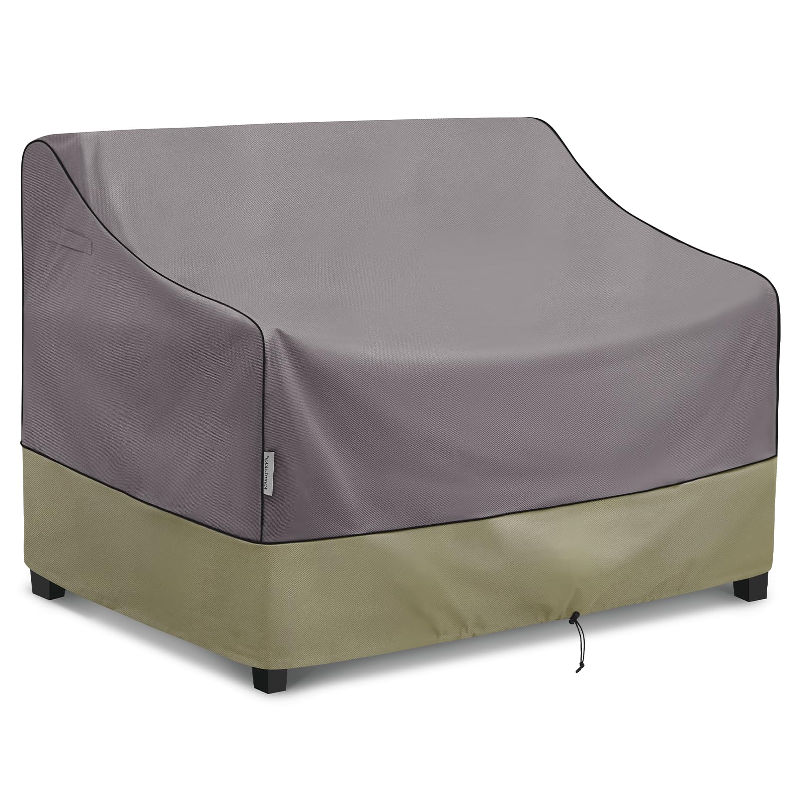 KylinLucky Patio Furniture Loveseat Covers 48W x 26D x 33H inches,2-Seater Outdoor Sofa Covers Waterproof Grey