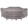 Duck Covers Soteria Waterproof 127 Inch Rectangular/Oval Patio Table with Chairs Cover, Outdoor Table and Chair Cover