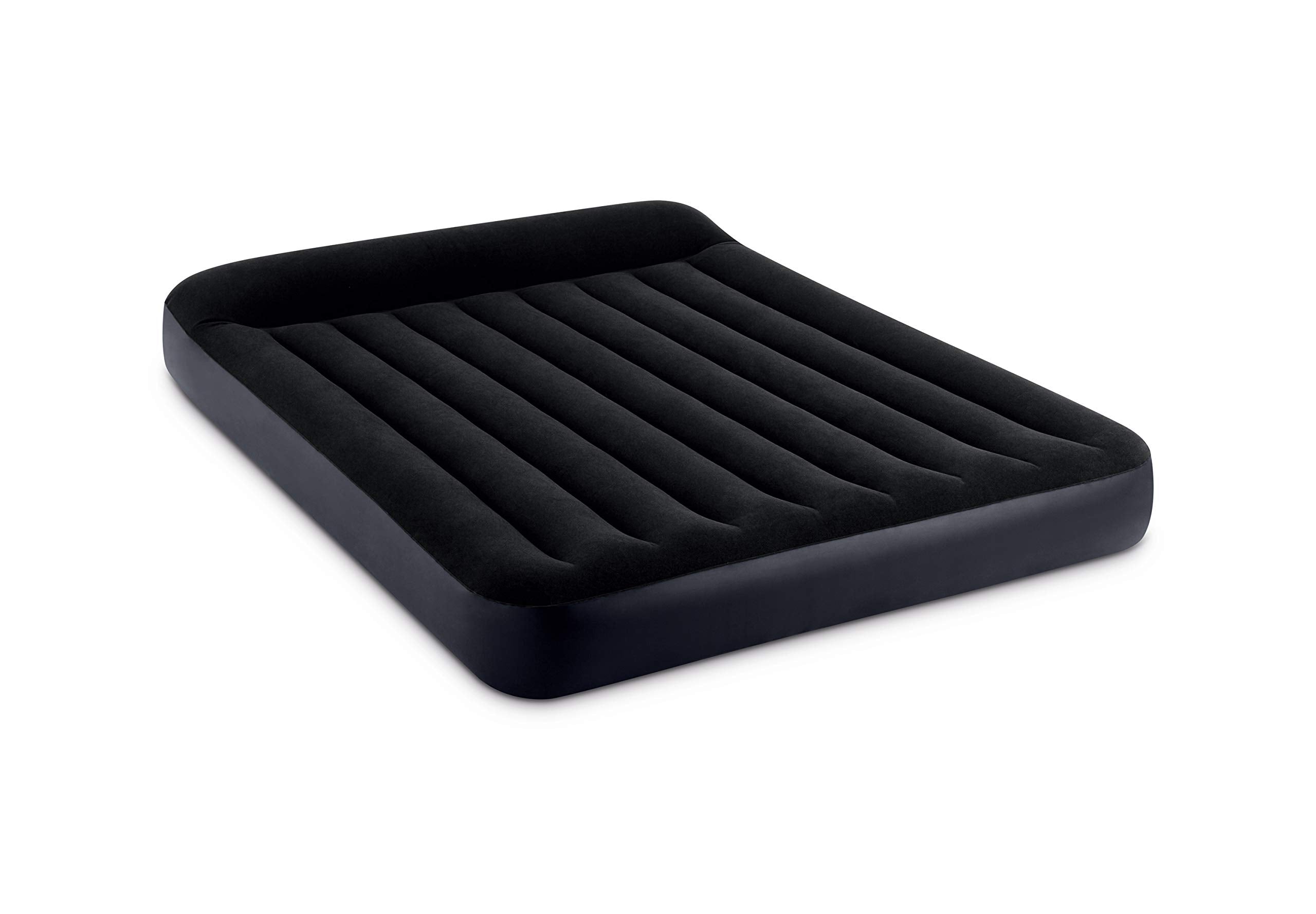 INTEX 64149ED Dura-Beam Standard Pillow Rest Air Mattress: Fiber-Tech - Queen Size - Built-in Electric Pump - 10in Bed Height - 