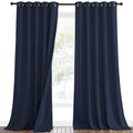 NICETOWN Sound Blocking Black Out Curtains for Patio Door, Heavy-Duty Space Divider Curtains for Living Room, Lined Insert Noise