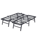VIPSHOW 14 Inch Queen Metal Bed Frame Folding Bed Frame Tool-Free Assembly Mattress Foundation No Box Spring Needed Platform 250