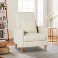 COLAMY Modern Accent Living Room Chairs Set of 2, Upholstered PU Leather Armchair Reading Side Chair, Single Sofa with Back Pill