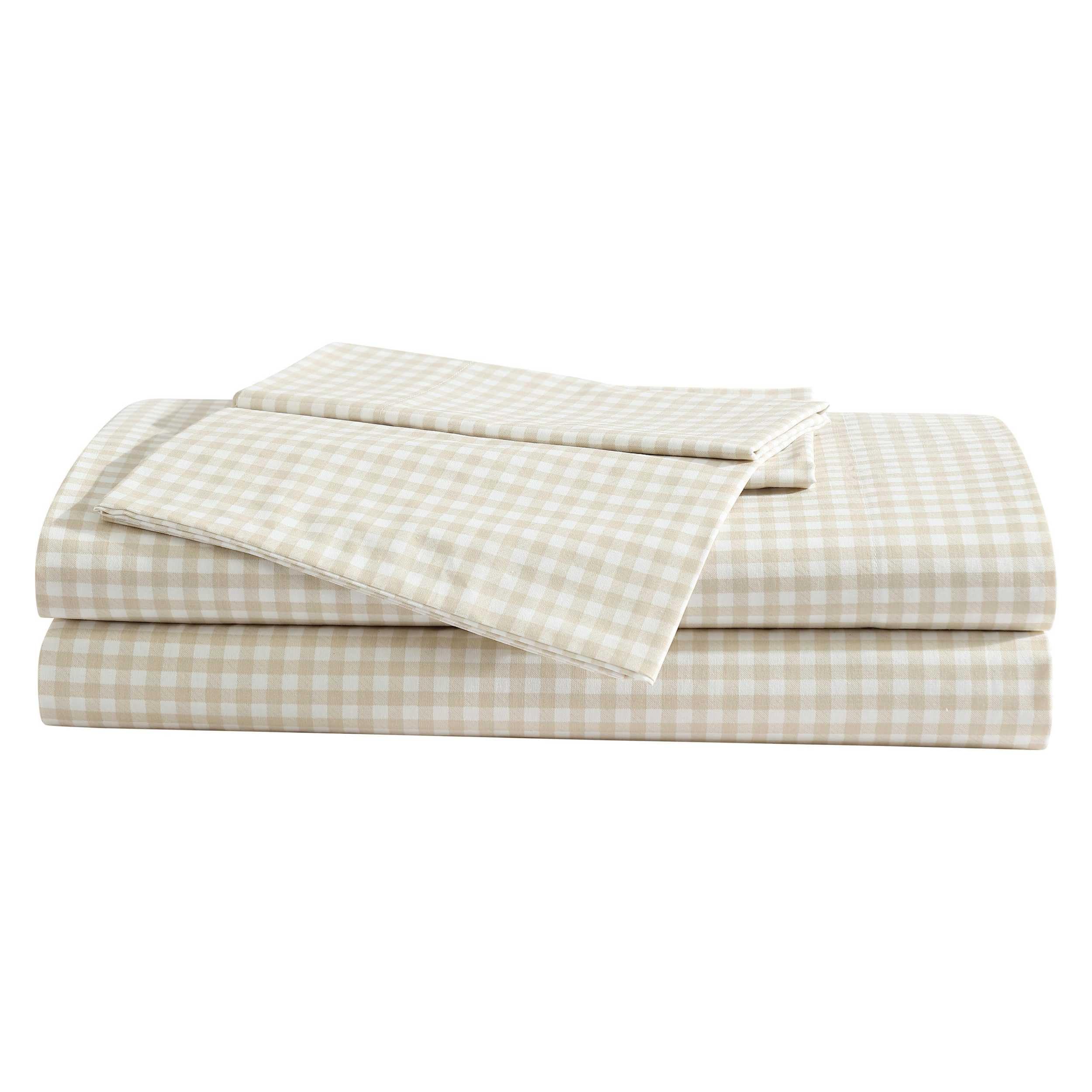 Eddie Bauer - Sheet Set, Cotton Percale Bedding with Matching Pillowcase, Crisp & Breathable, 200-Thread Count, Classic Comfort 