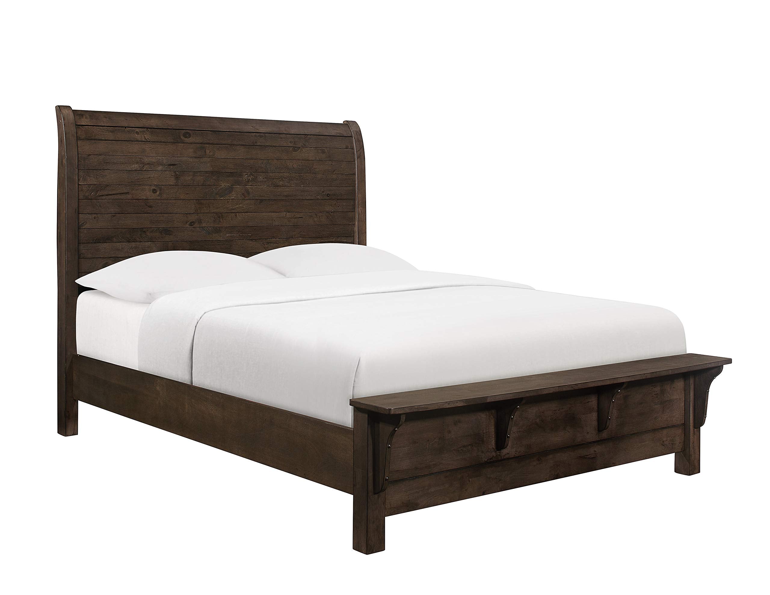 Wallace & Bay Bonilla Sleigh, King, Gray Brown