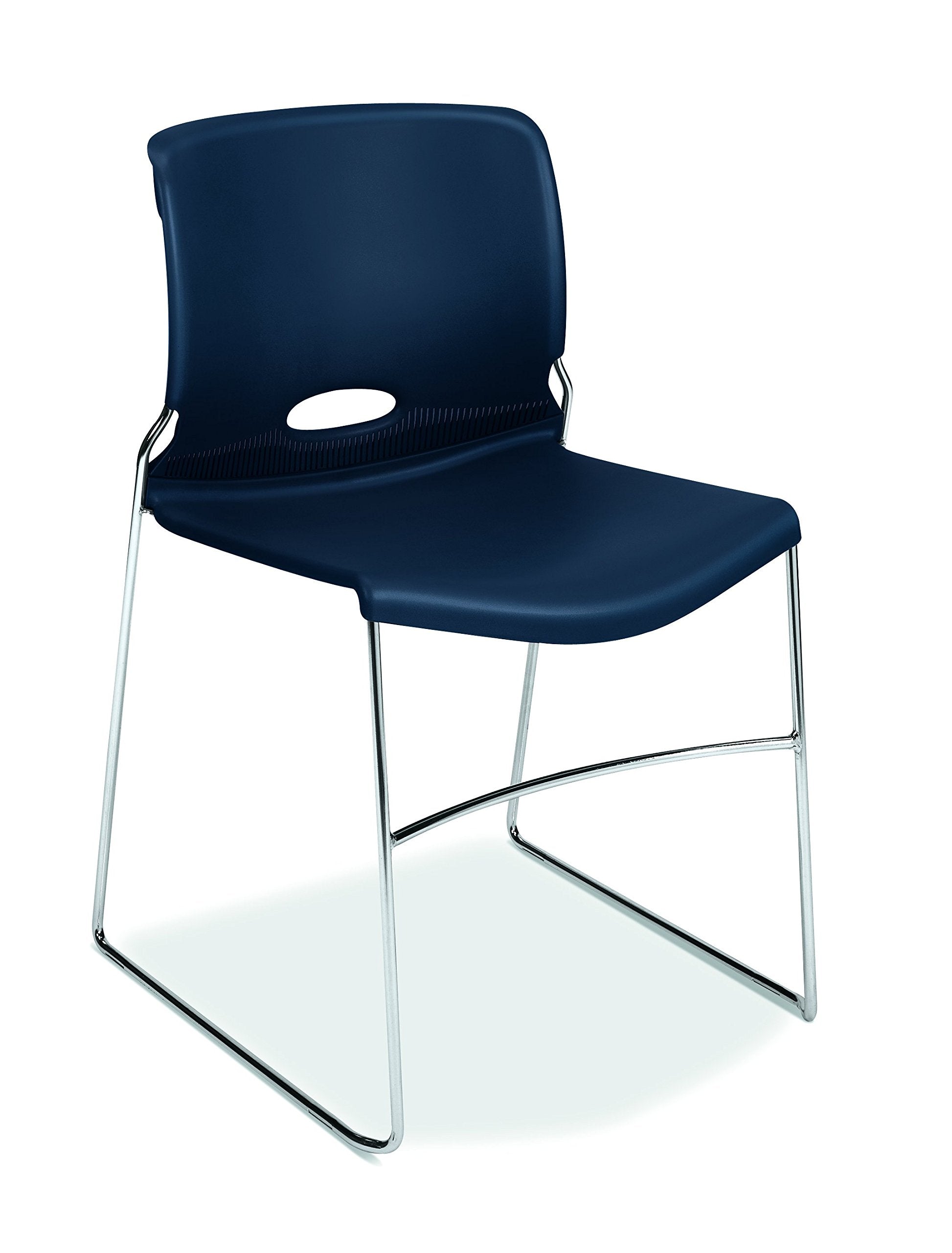 HON Olson Stacking Chair - Guest Chair for Office, Cafeteria, Break Rooms, Training or Multi-Purpose Rooms, Regatta/Blue Shell, 