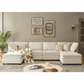 HULALA HOME 127   Modular Sectional Sofa, Oversized U Shaped Couch with Storage Ottoman, Extra Deep Seat, Modern Comfy Chenill