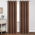 Joydeco Blackout Curtains 90 inch long 2 Panels Set, Thermal Insulated Long Curtains & Drapes 2 Burg, Room Darkening Grommet Cur