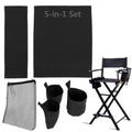 STAY GENT 5 in 1 Accessories Set for Makeup Artist Chair, (not including Chair) Black Chair Replacement Cover Canvas, 2 Portable
