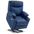 MCombo Small Size Electric Power Lift Recliner Chair Sofa with Massage and Dual Heating, Adjustable Headrest for Elderly People 