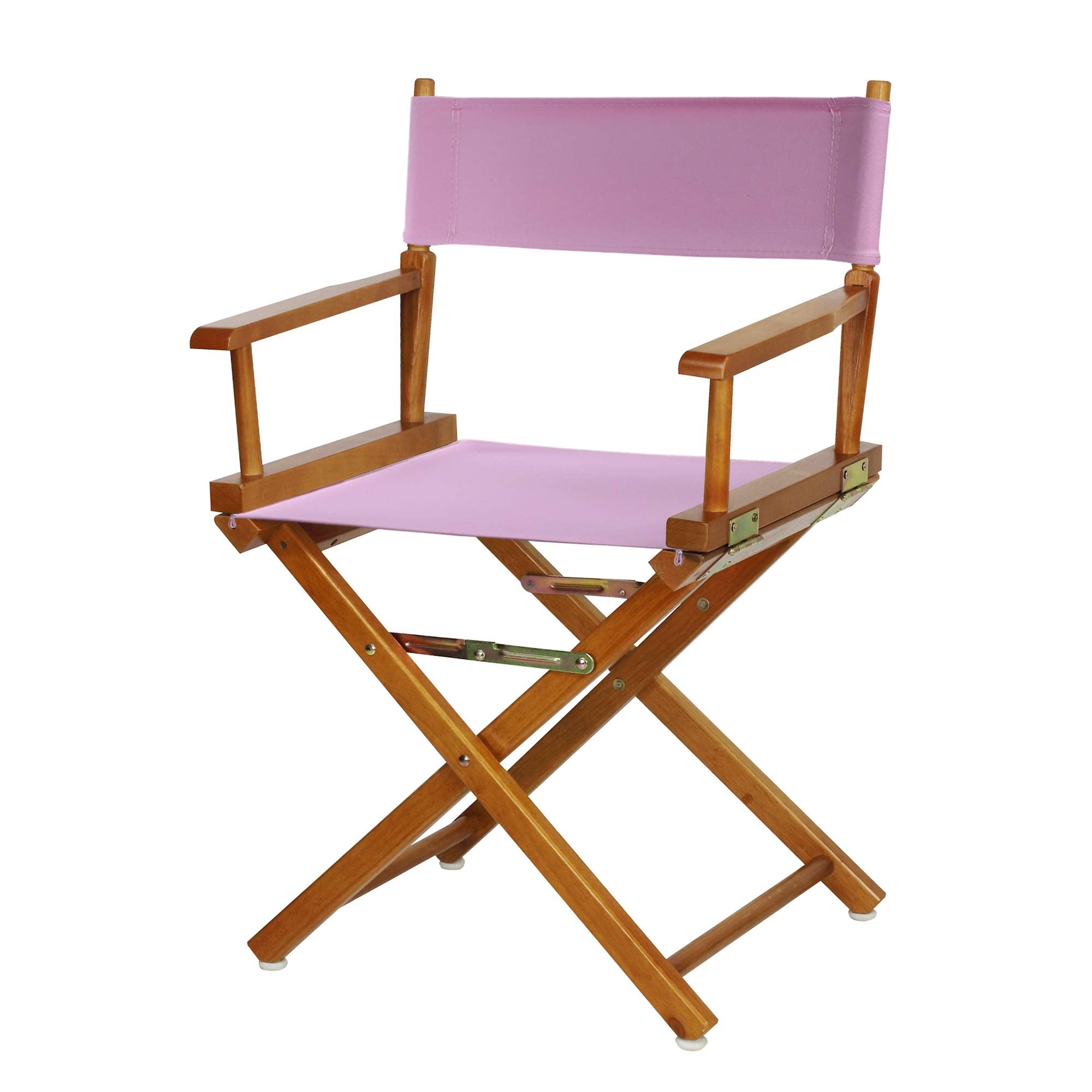 Casual Home 200-55/021-22 18 Honey Oak Frame-Pink Canvas Director Chair Classic Height, OakFrame
