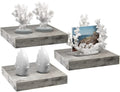 Sorbus Floating Shelves - Hanging Wall Shelves Decoration - Perfect Trophy Display, Photo Frames (Rustic Grey)