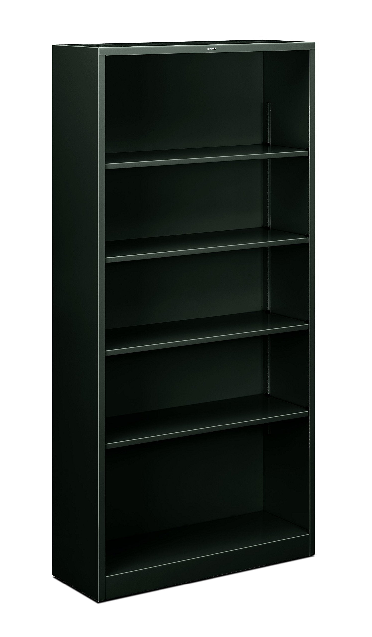 HON Metal Bookcase - Bookcase with Two Shelves, 34-1/2w x 12-5/8d x 72h, Charcoal (HS72ABC)