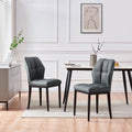 Bekrvio Dining Chairs Set of 2 Mid Century Modern Kitchen Chairs Sillas de Comedor Upholstered Armless Dinner Leather Dining Roo