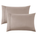 Bedsure King Size Pillow Cases Set of 2 - Khaki Polyester Microfiber Pillowcases 2 Pack, Super Soft Pillow Case Cover with Envel