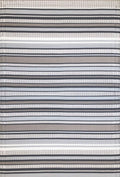 Mad Mats Outdoor/Indoor, Reversible Plastic Mat for Patio, Porch, Deck, Kitchen & Bath, Stripes (2.5 x 6, Cool Grey)