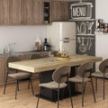 Homsee Extendable Dining Table for 8-10 People, Modern Wood Rectangular Expandable Kitchen Dinner Table for Dininng Room, Brown 
