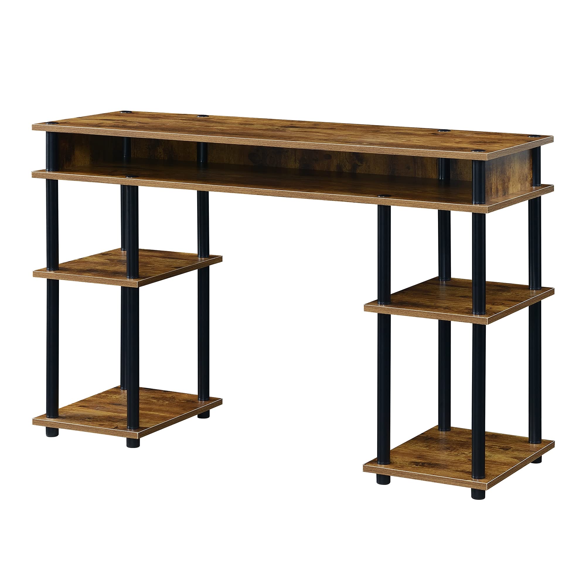 Convenience Concepts Designs2Go No Tools Desk - Home Office Desk with Shelves, Corner Shelf, Vanity Desk, Computer Desk, Nail Ta