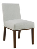 HomePop Kolbe Upholstered Dining Chair - Sustainable Gray Woven, 19.5 Seat Height, Ideal for 29-31 Inch Tables (Single Pack)