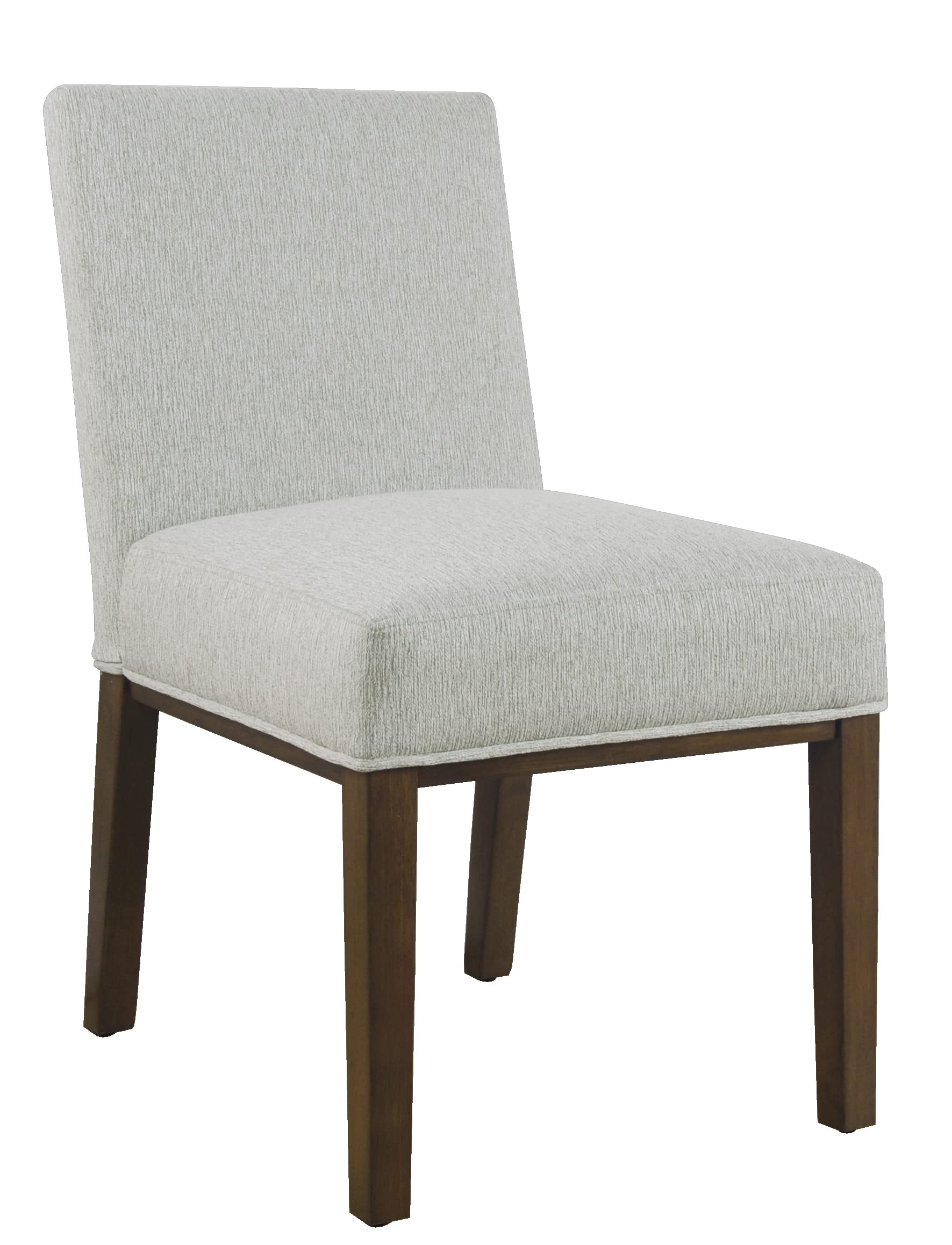 HomePop Kolbe Upholstered Dining Chair - Sustainable Gray Woven, 19.5 Seat Height, Ideal for 29-31 Inch Tables (Single Pack)