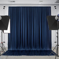 10 ft x 10 ft Wrinkle Free Navy Blue Backdrop Curtain Panels, Polyester Photography Backdrop Drapes, Wedding Party Home Decorati
