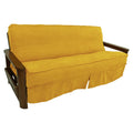 Blazing Needles Solid Microsuede Double Corded 8 to 9 Futon Slipcover, Full, Lemon