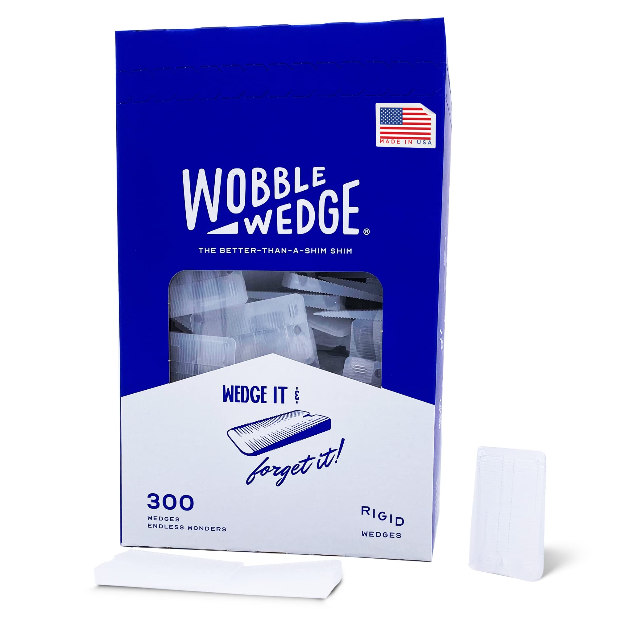 WOBBLE WEDGES The Original Rigid Plastic Shims, Heavy Duty Leveling Wedges for Furniture, Tables, Toilets, Home Improvement & Wo