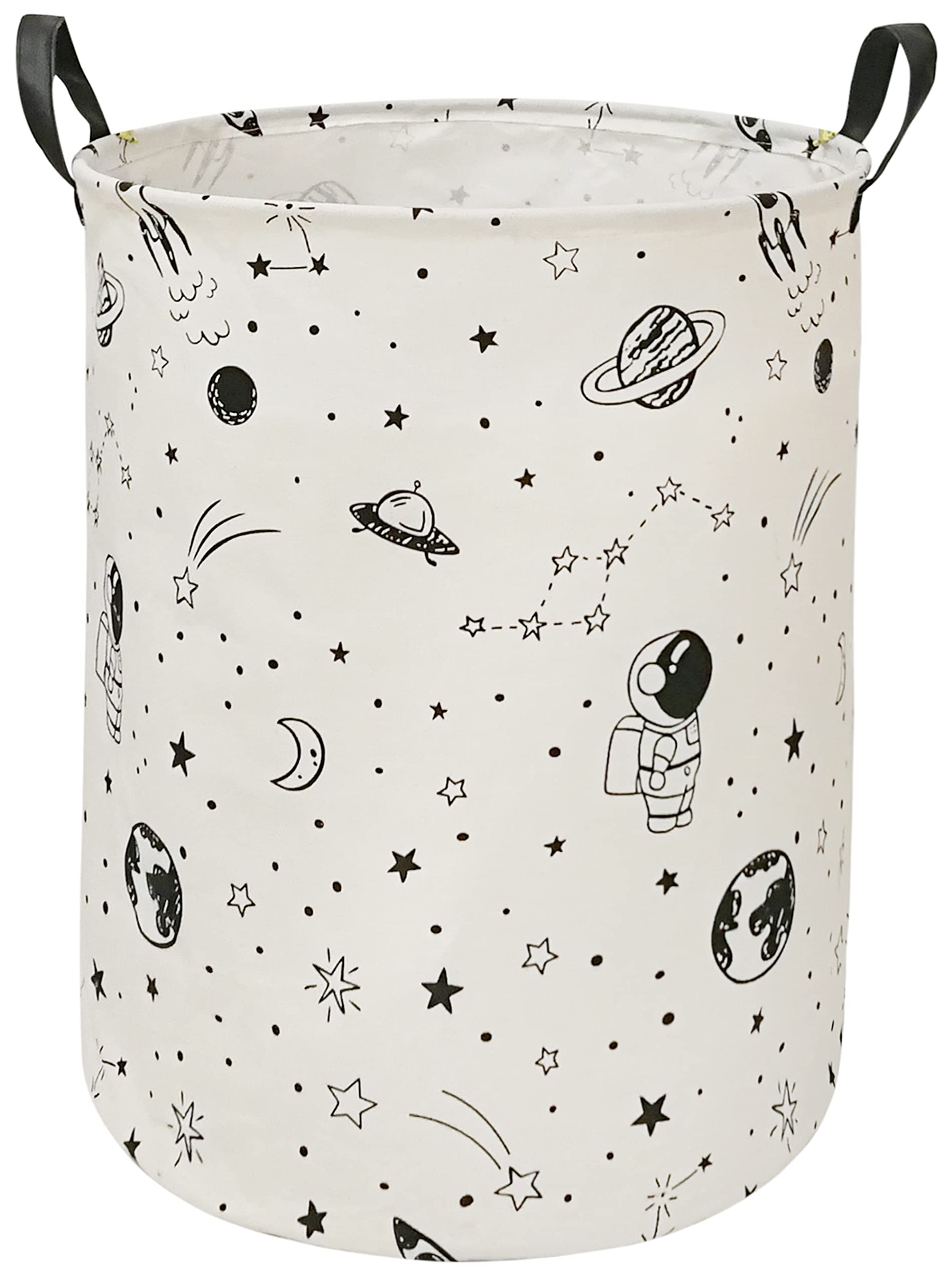 ACMUUNI Baby Laundry Clothes Basket Astronaut Pattern Laundry Hamper with Handles, Kids Gifts Storage Bin for Boys Girls Room, B