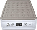 YENING Full Size Air Mattress with Built in Pump Raised Double Blow up Bed Inflatable Camping Airbed Electric 18 Inch Tall Grey