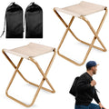 CHENEDY Camping Stool,2-Pack Portable Folding Stool with Carry Bag, 12in Portable Folding Chair Collapsible Camp Stool Outdoor F