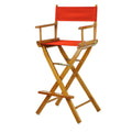 Casual Home 30 Directors Chair Honey Oak Frame-with Red Canvas, Bar Height