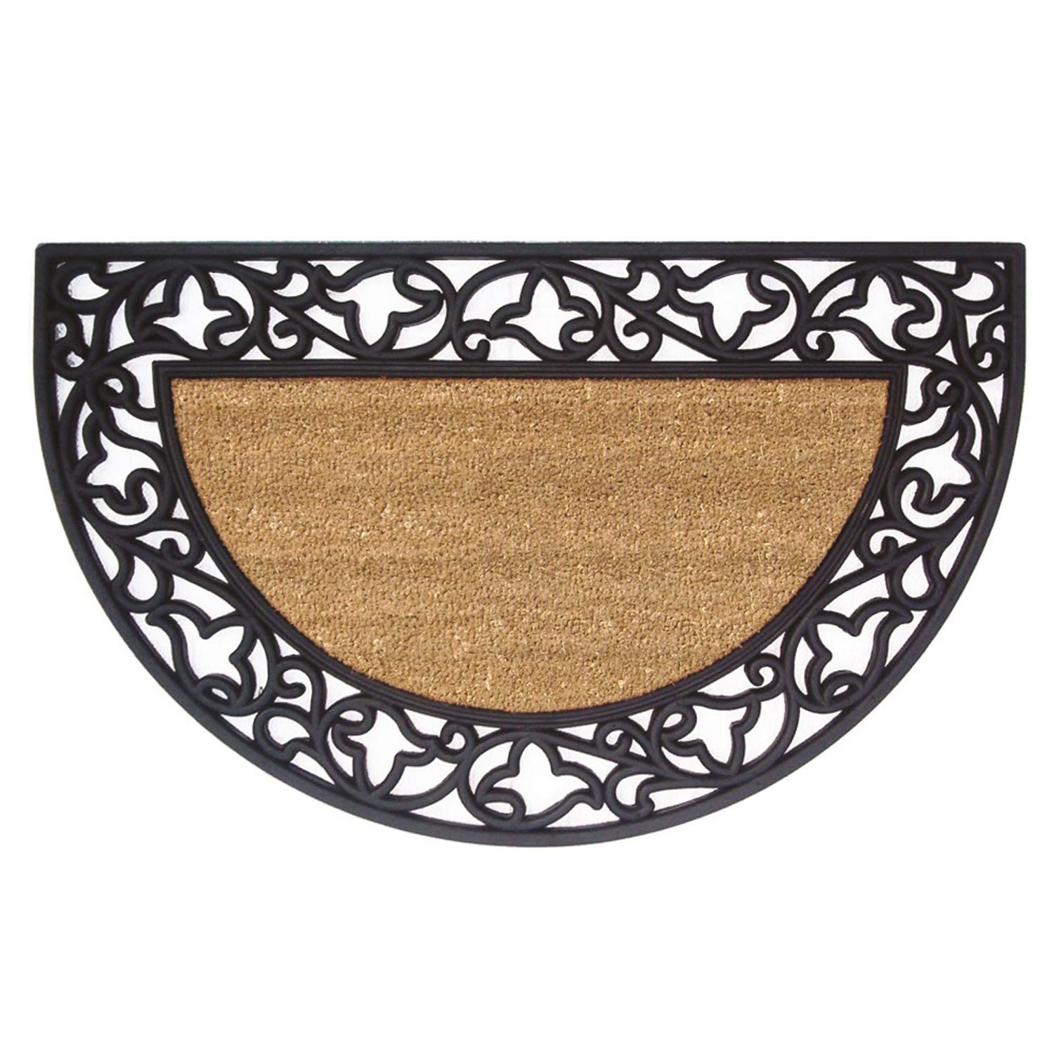 Nedia Home 18022 Rubber Coir Doormat Acanthus, Plain - 22 x 36