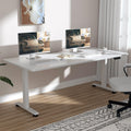 Veken 63x27.6 Inch Large Electric Standing Desk, Heights Adjustable,Sit to Stand Up, Work Home Office Computer Table for Walking
