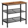 HOOBRO End Table, 3-Tier Narrow Side Table, Nightstand with 2 Flat or Slant Adjustable Shelves for Small Spaces, Hallway, Living