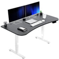 VIVO Electric 63 x 32 in Standing Desk, Memory Height Adjustment, 176 lb Frame Support, 2E Series, Black Top White Frame, DESK-K