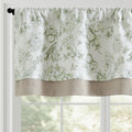 jinchan Linen Valance Curtain for 16 Inch Rustic Farmhouse Country Windows for Living Room Bedroom Bathroom Room Darkening Rod P