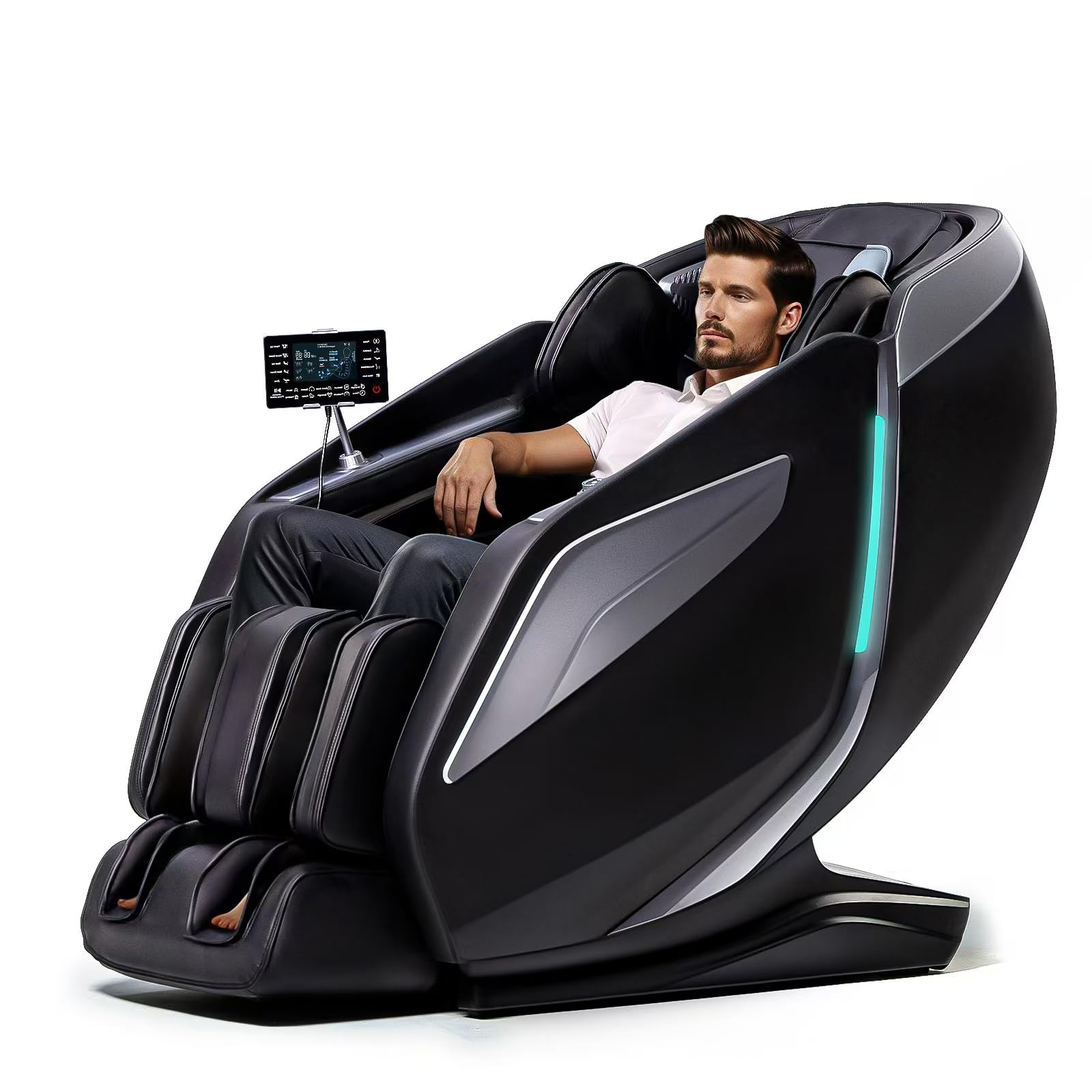 HealthRelife 4D Massage Chair Full Body Zero Gravity Recliner - 55 SL-Track,15 Auto Modes,11 Massage Technique,40 Airbags Massag