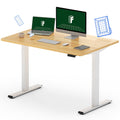 FLEXISPOT EN1 Height Adjustable Electric Standing Desk 48 x 30 Inches Whole-Piece Desk Stand Up Home Office Desk (White Frame + 