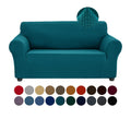 Joccun Stretch Loveseat Couch Cover, 1-Piece Sofa Cover for 2 Cushion Couch Spandex Jacquard Washable Furniture Protector Cover 