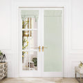 NICETOWN 100% Blackout Linen Door Curtains for French Door Privacy 72 inches Long Curtains for Kitchen Thermal Insulated Window 
