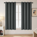 Deconovo Blackout Curtains for Bedroom, Thermal Insulated Room Darkening Window Drapes, Energy Efficient Grommet Curtains,Dark G
