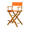 Casual Home 24 Directors Chair Honey Oak Frame-with Tangerine Canvas, Counter Height