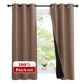 NICETOWN Cappucciono Kitchen Full Blackout Short Curtain Panels, Super Thick Insulated Window Covers, Keeping Out Cold Air and H